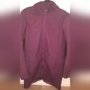 Fall Lululemon Athletica Deep Purple Trench Coat Style Jacket With Hood. Size M